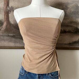 Elegant Tan Strapless Camisole